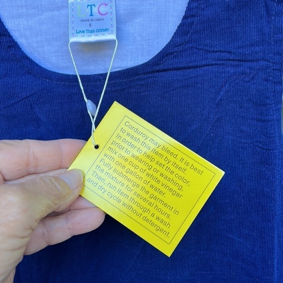 LTC Blue Cotton Corduroy Jumper NWT - Picture 4 of 9